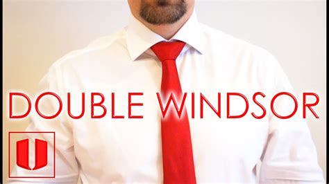 The wider end of the tie should be on your right. How to tie a Tie, double Windsor knot - YouTube