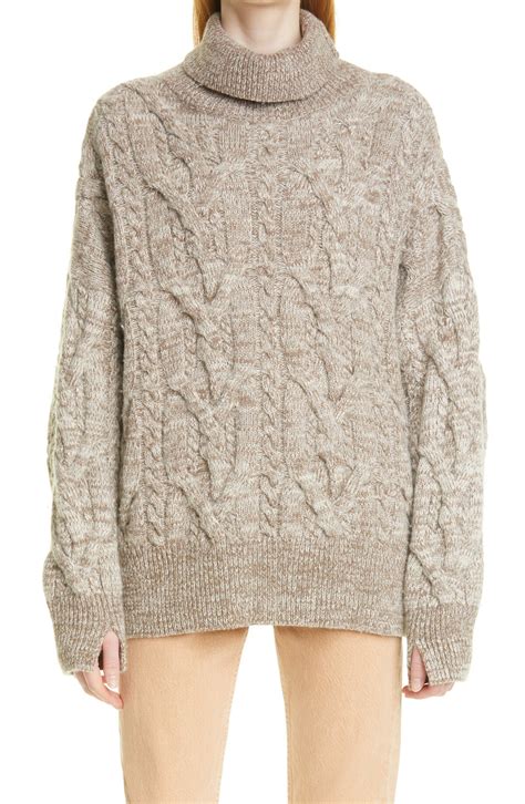 Rag And Bone Nora Cable Knit Turtleneck Editorialist