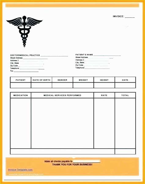 Free Medical Invoice Template Of 18 Doctor Receipt Templates Excel Word