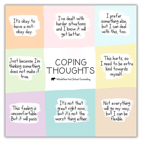 Coping Statements Free Poster Transform Negative Thoughts