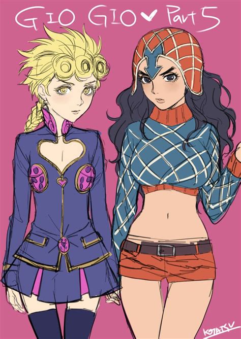 Rule 63 Giorno And Mista Sketch Pixiv Kotatsu Vento Aureo Jojo Bizzare Adventure Jojo