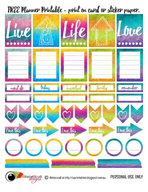Free Printable Stickers Planner
