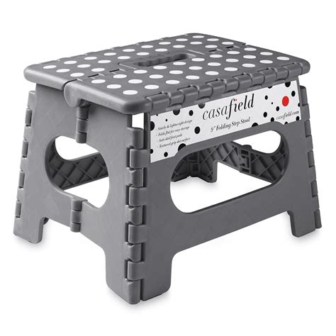 Casafield 9 Folding Step Stool With Handle Portable Collapsible