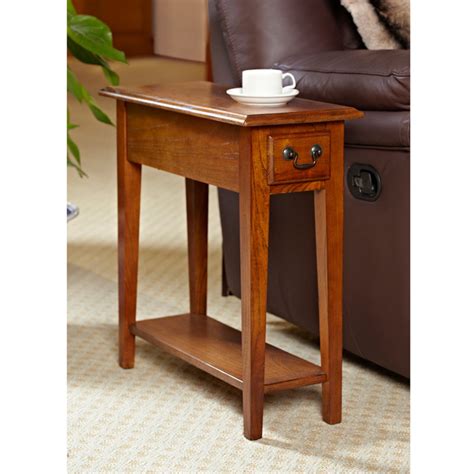 Leick Home Hardwood 10 Inch Chairside End Table In Medium Oak