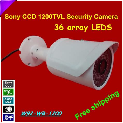 Free Shiping 1 3 Sony Ccd Security Camera Hd 1200tvl Surveillance Waterproof Ir Camera With 36
