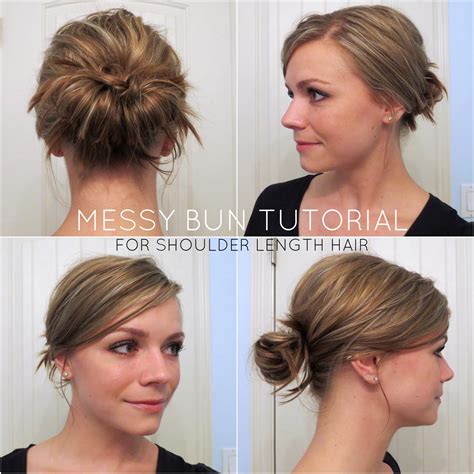Bye Bye Beehive │ A Hairstyle Blog Messy Bun For Shoulder