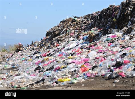 Garbage Piles Up Into Mountains In La Chureca Or City Dump Stock