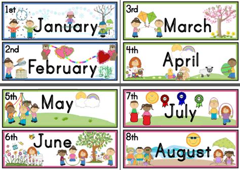 Months Of The Year Clipart Clipart Station