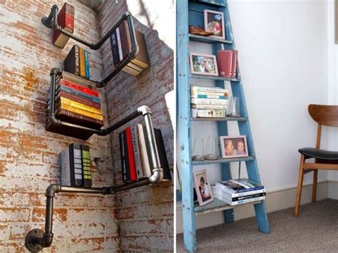 Un'idea di riciclo creativo per realizzare una cornice di stoffa con vecchi collant o magliette. Librerie con materiale di recupero (Foto) | Design Mag