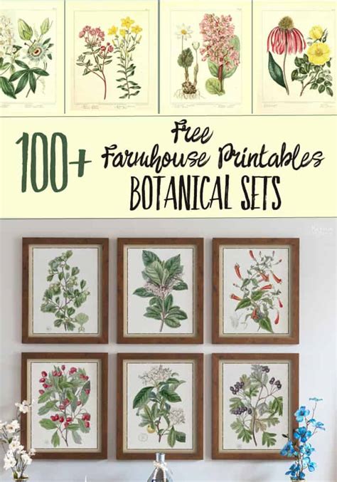 Free Farmhouse Botanical Printables Free Printable Templates