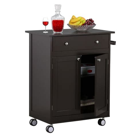 Rolling Kitchen Cart Portable Wood Island On Wheels With