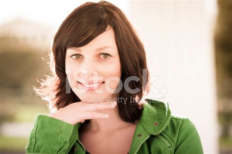 Young Woman Smiling Into Camera Stock Photo Royalty Free Freeimages