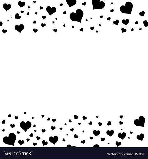 Black Hearts On White Background Royalty Free Vector Image