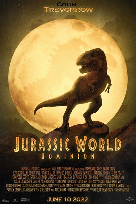 The Movie Poster For The Upcoming Film Jurassic World Dominion Is