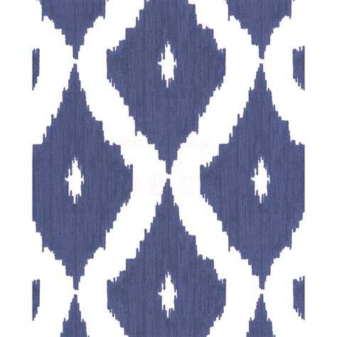 Brayden Studio Loggins 33 X 20 Geometric Wallpaper Blue And White