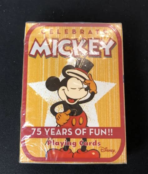 Vintage Disneys Celebrate Mickey 75 Years Of Fun Playing Cards 400 Picclick
