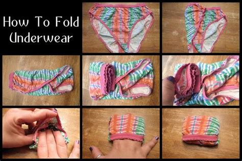 Smooth your underwear out with your hands to avoid any wrinkling, and then fold one side of the waistband in towards the center. How to fold and Underwear on Pinterest