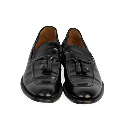 Gucci Leather Tassel Loafers Black S 44 95 Luxity