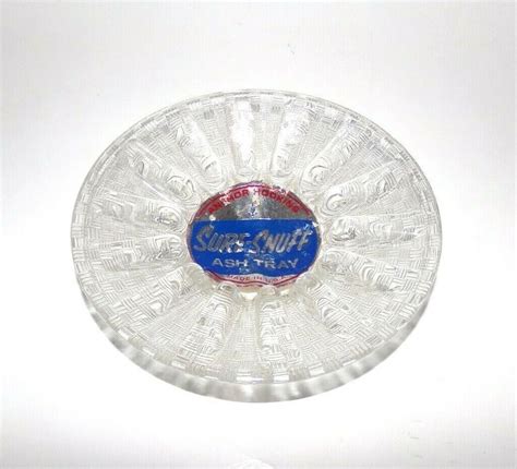 Vintage Anchor Hocking Nos Rare Sure Snuff Clear Glass Ashtray Rare Ebay Ashtray Clear