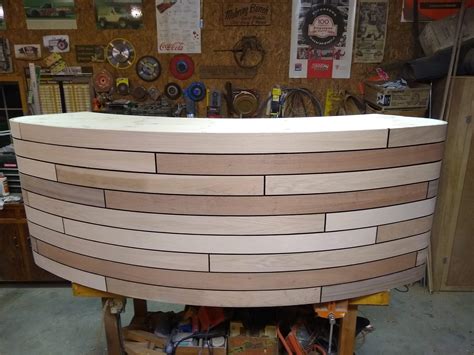 Curved Coffee Bar With Solid Laminated Top