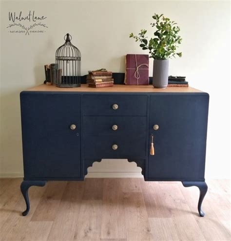 Drawing room doors with keyhole details let you know this is a historic home. Queen anne sideboard. Painted in midnight blue, Fusion ...