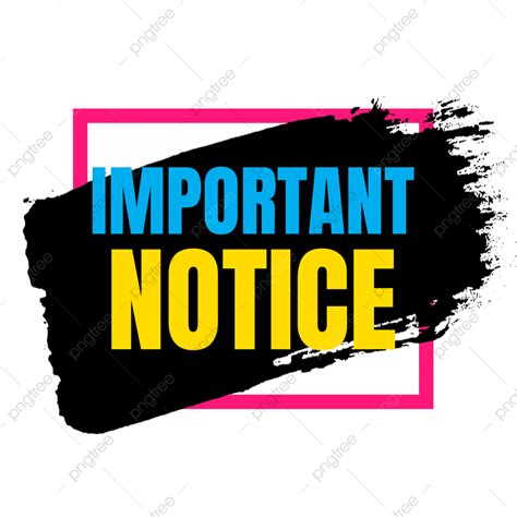 Important Notice Png Image Important Notice Vector Banner Design Png