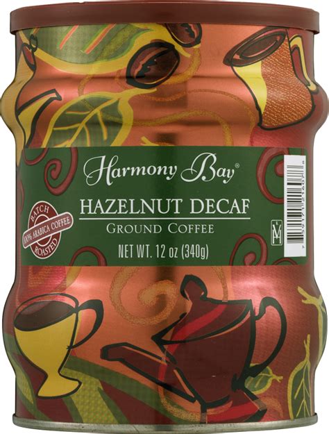 Harmony Bay Hazelnut Decaf Ground Coffee Harmony Bay