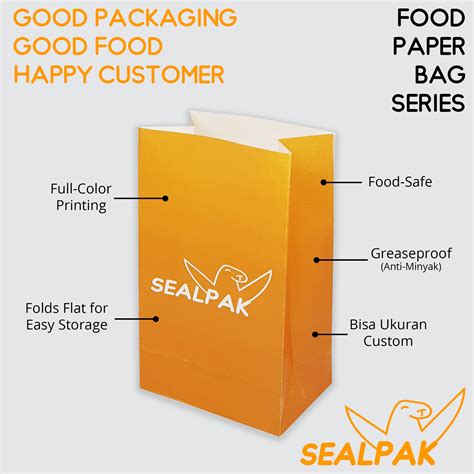 Cetak Food Paper Bag Custom Diwprinting X Sealpakid