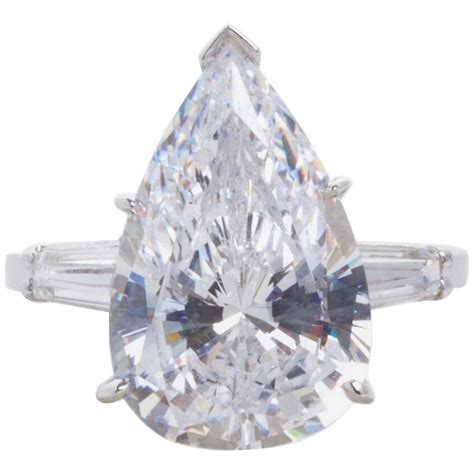 Flawless Gia 465 Carat Pear Cut Solitaire Engagement Diamond Ring For