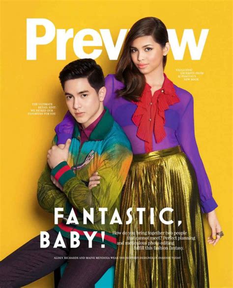 alden richards and maine mendoza on the cover of preview magazine coconuts