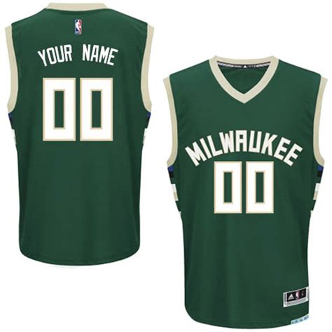 Youth Adidas Milwaukee Bucks Customized Authentic Green Road Nba Jersey