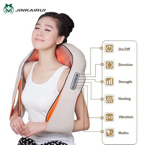 Multifunction U Shape Electrical Shiatsu Back Neck Shoulder Massager Body Infrared Kneading