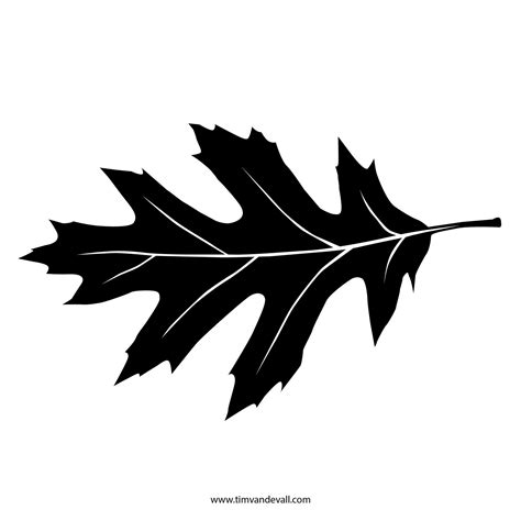 Printable Leaf Stencil Outline And Silhouette