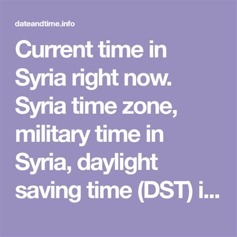 For example, ankara (the capital of turkey) time zone is utc+3. Current time in Syria right now. Syria time zone, military ...