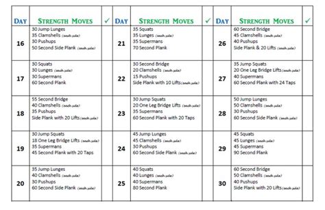 30 Day Running And Strength Training Plan Free Pdf Strength