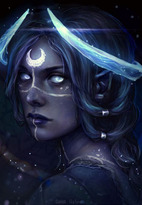 лунная Concept Art Characters Dark Fantasy Art Goddess Art