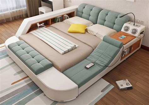 The Ultimate Bed With Integrated Massage Chair Speakers And Desk Unique Bed Design Smart
