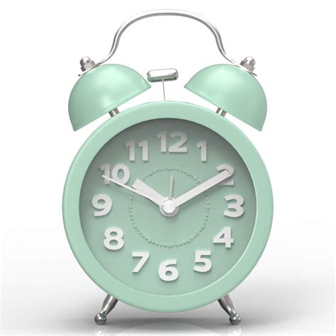 Pilife Cute Twin Bell Alarm Clock For Bedroom Retro Vintage Analog Alarm Clock With Non
