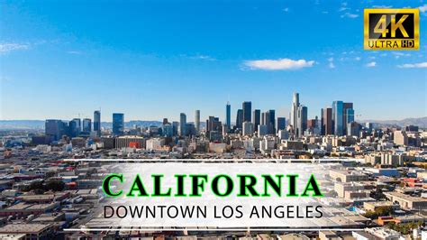 4k Downtown Los Angelessky Viewdronecalifornia Usa
