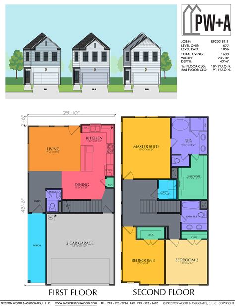 Affordable Two Story Townhouse Plan Preston Wood And Associates