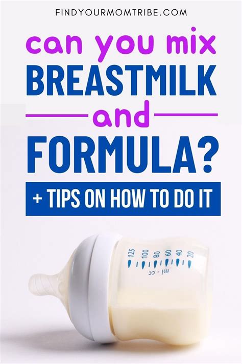 How To Mix Breastfeeding And Formula