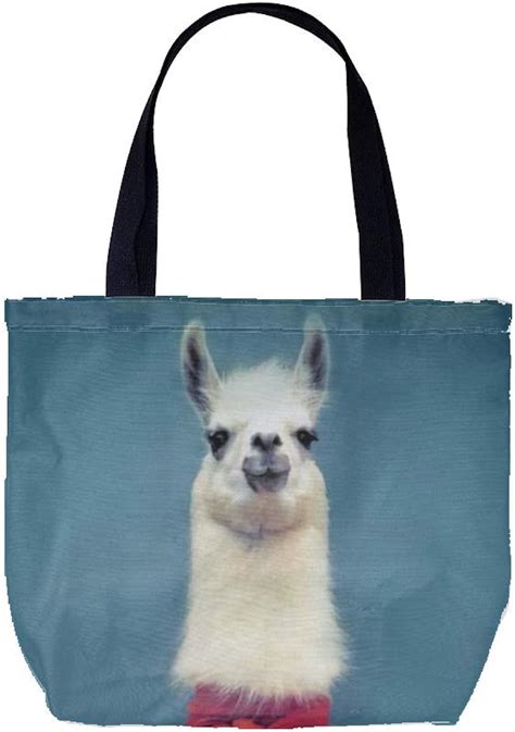 Hipster Llama Funny Llama Canvas Bags Tote Cotton Bags For