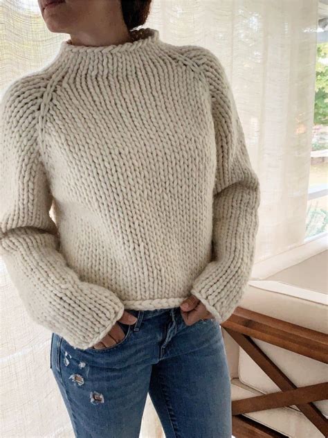 Beginner Friendly Knitting Pattern Gallant Sweater Chunky Etsy Easy