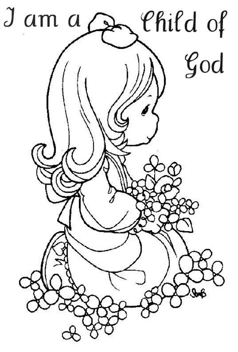 The teaching captions give you a chance to talk to kids about god in a fun and natural way. I am a Child Of God | Precious moments coloring pages ...