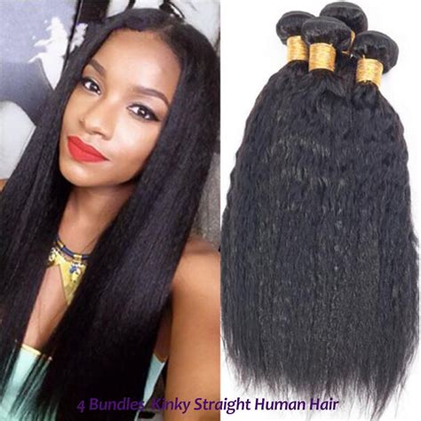 Buy 4 Bundles Brazilian Kinky Straight Hair 7a Brazilian Virgin Hair Yaki