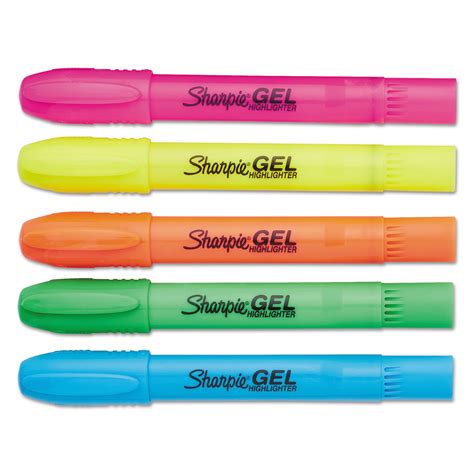 Gel Highlighters Bullet Tip Assorted Colors Set Sierra Office