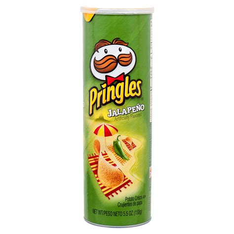 Pringles Jalapeno Flavor Potato Crisps 55 Oz Can 1 Pack