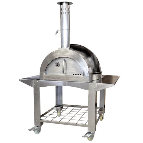 Stainless Steel Outdoor Pizza Oven With Black Powder Coated Interior