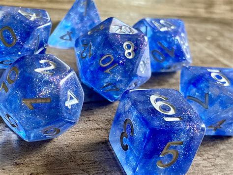Wizard Magic Dnd Dice Set For Dungeons And Dragons Blue Etsy