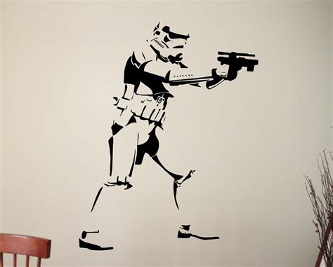Star Wars Wall Decal Stormtrooper Sticker Movie Decals Art Etsy